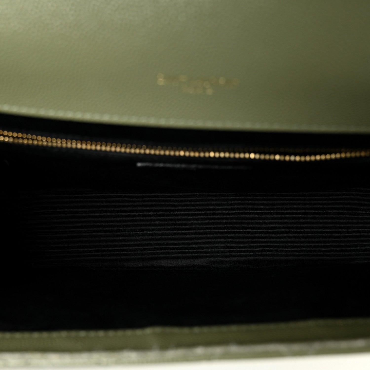 Saint Laurent Grain De Poudre Textured Mixed Matelasse Large Triquilt Monogram Satchel Light Sage 5 of 12
