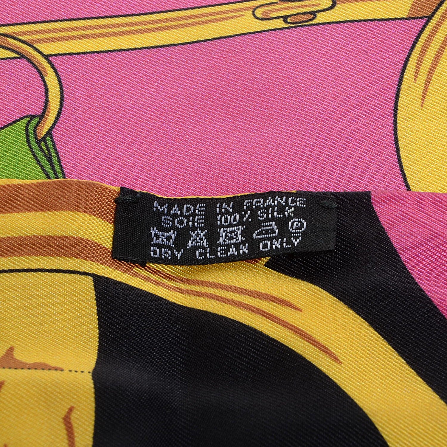 Hermes Silk Eperon D'Or Remix Maxi Twilly Rouge Rose Vif Noir 5 of 8