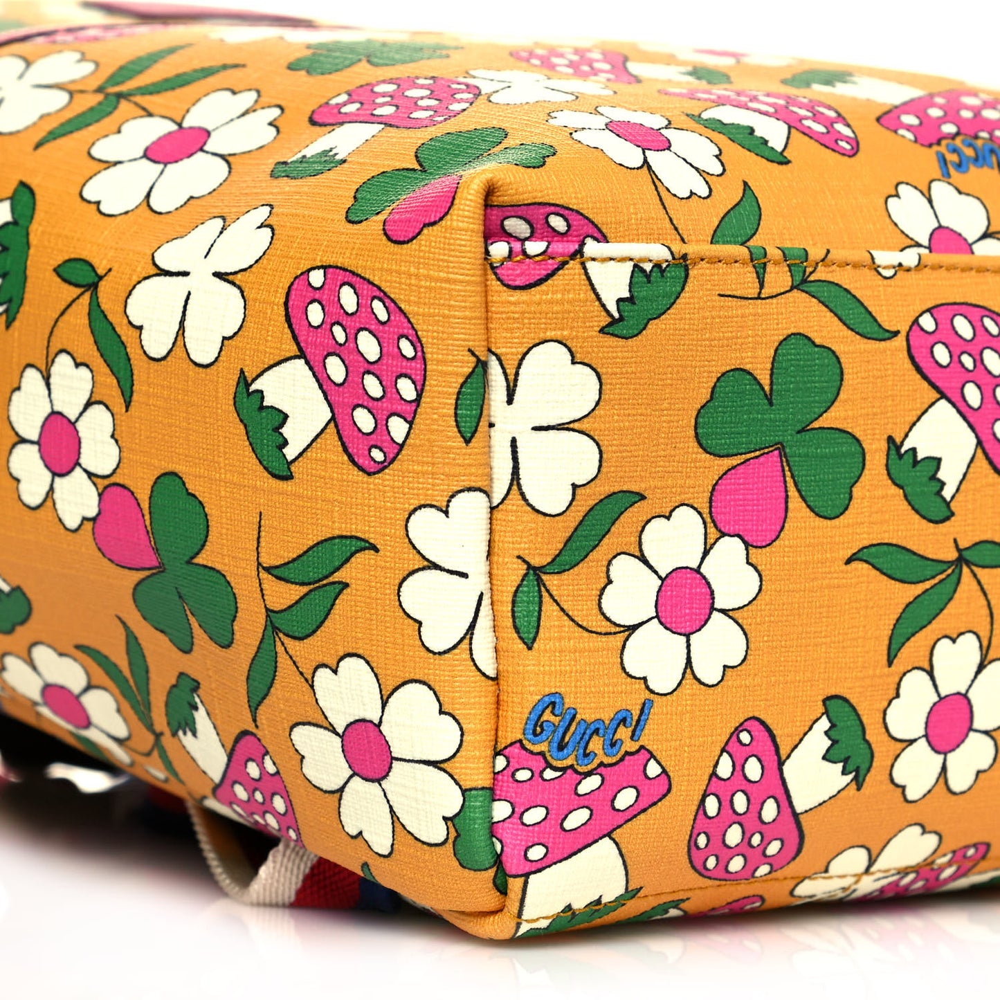 Canvas Childrens Flower Mushroom Print Backpack