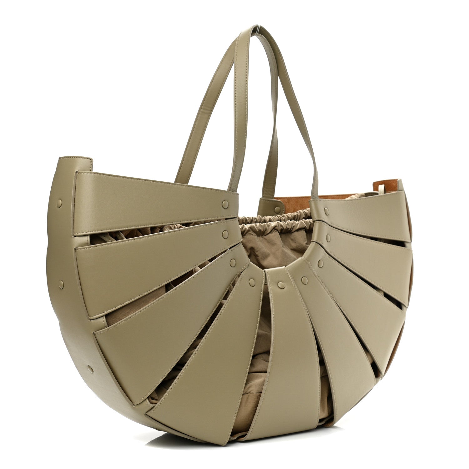 Bottega Veneta French Calfskin Large Shell Bag Taupe 2 of 8