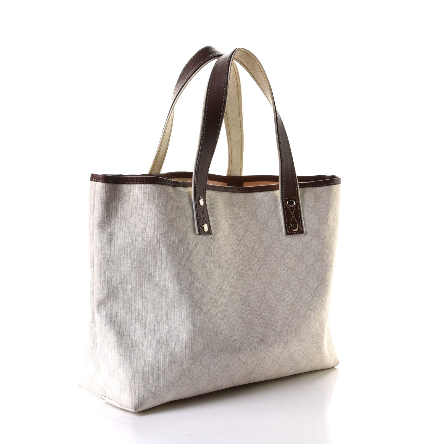 Gucci GG Plus Monogram Medium Signature Web Loop Tote White 2 of 12
