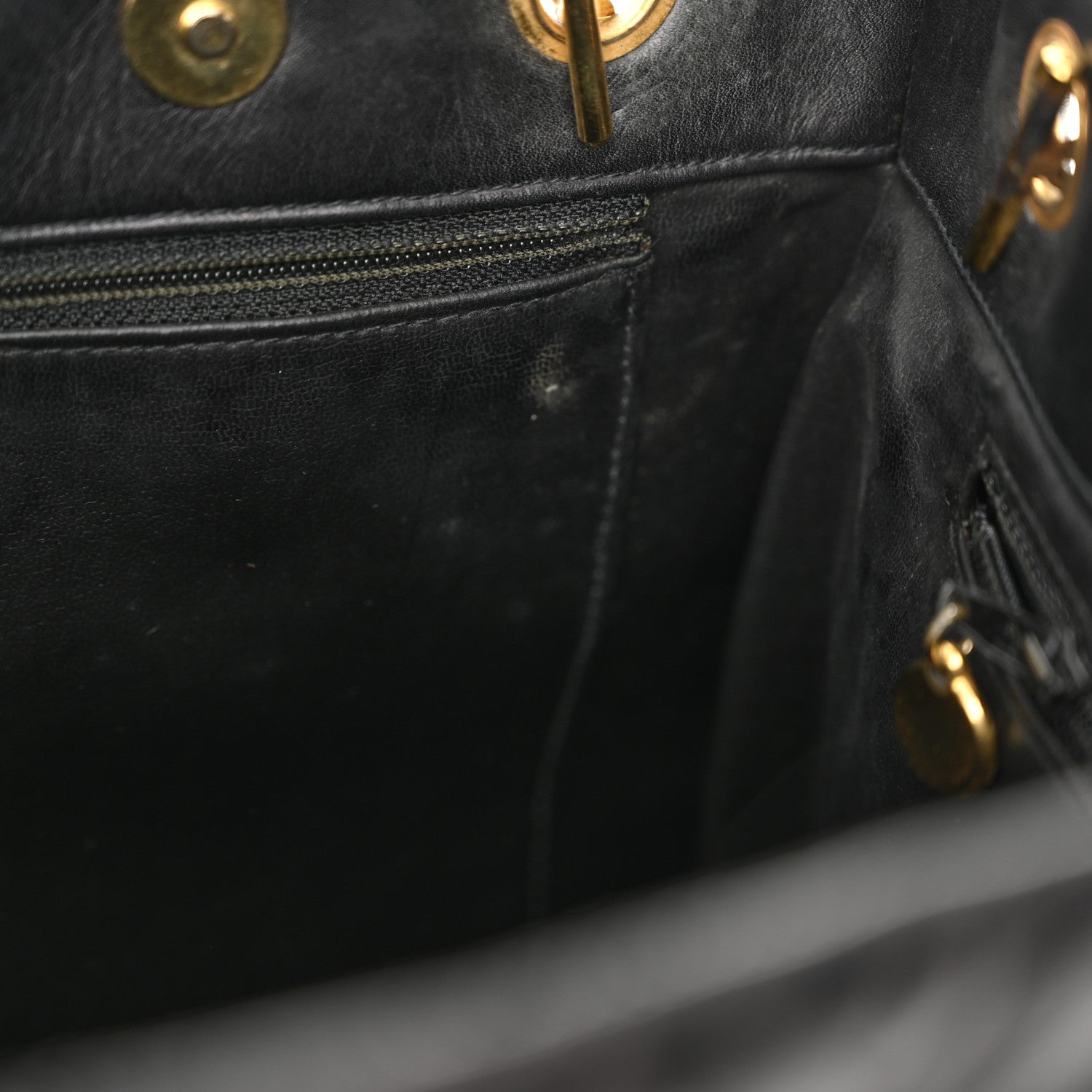 Chanel Lambskin Quilted Shopping Tote Black 14 of 18