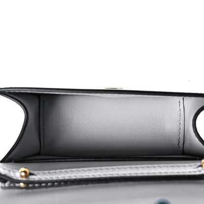 Valentino Garavani Laminated Calfskin Crystal Vlogo Micro Loco Shoulder Bag Silver Crystal 5 of 9