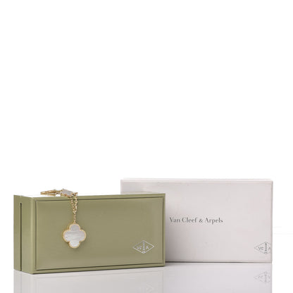 Van Cleef & Arpels 18K Yellow Gold Mother of Pearl 5 Motifs Magic Alhambra Bracelet 6 of 12