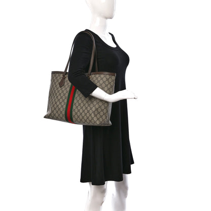 Gucci GG Supreme Monogram Medium Ophidia Shopping Tote Brown 2 of 9