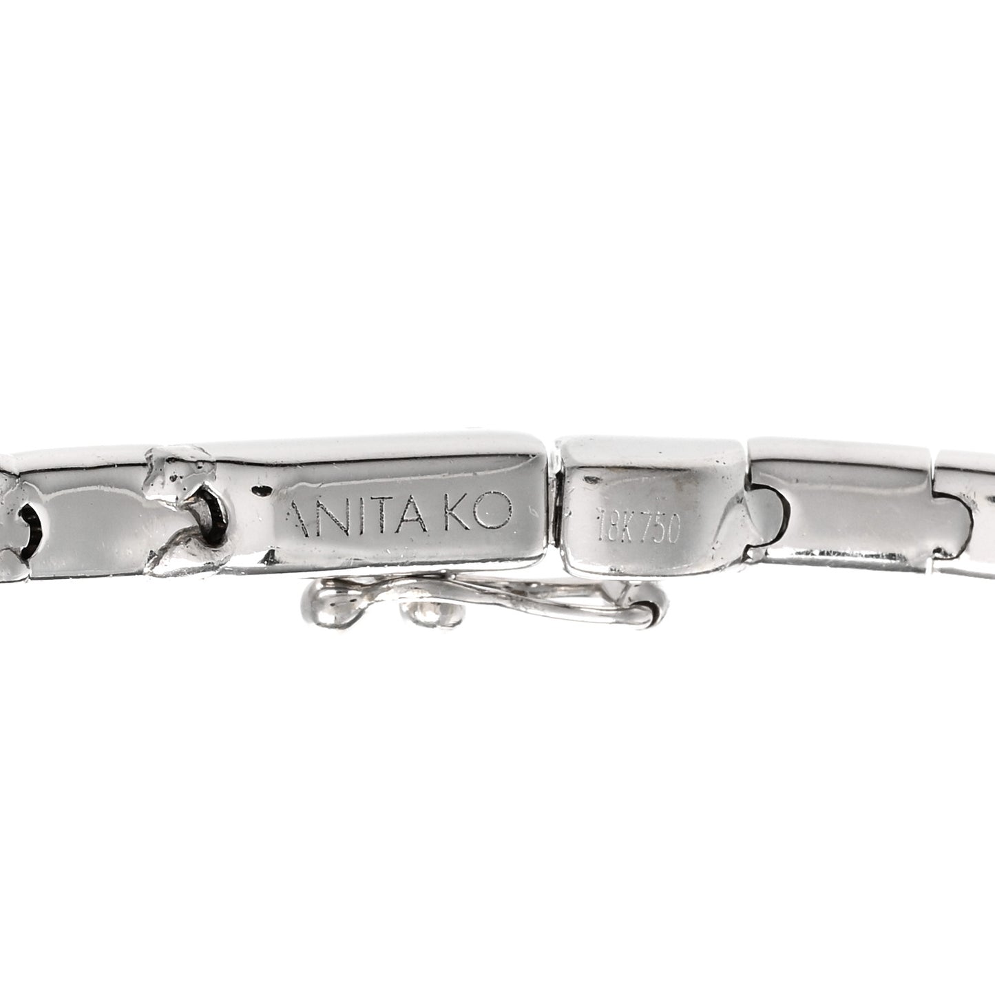 18K White Gold Diamond Link Choker Necklace