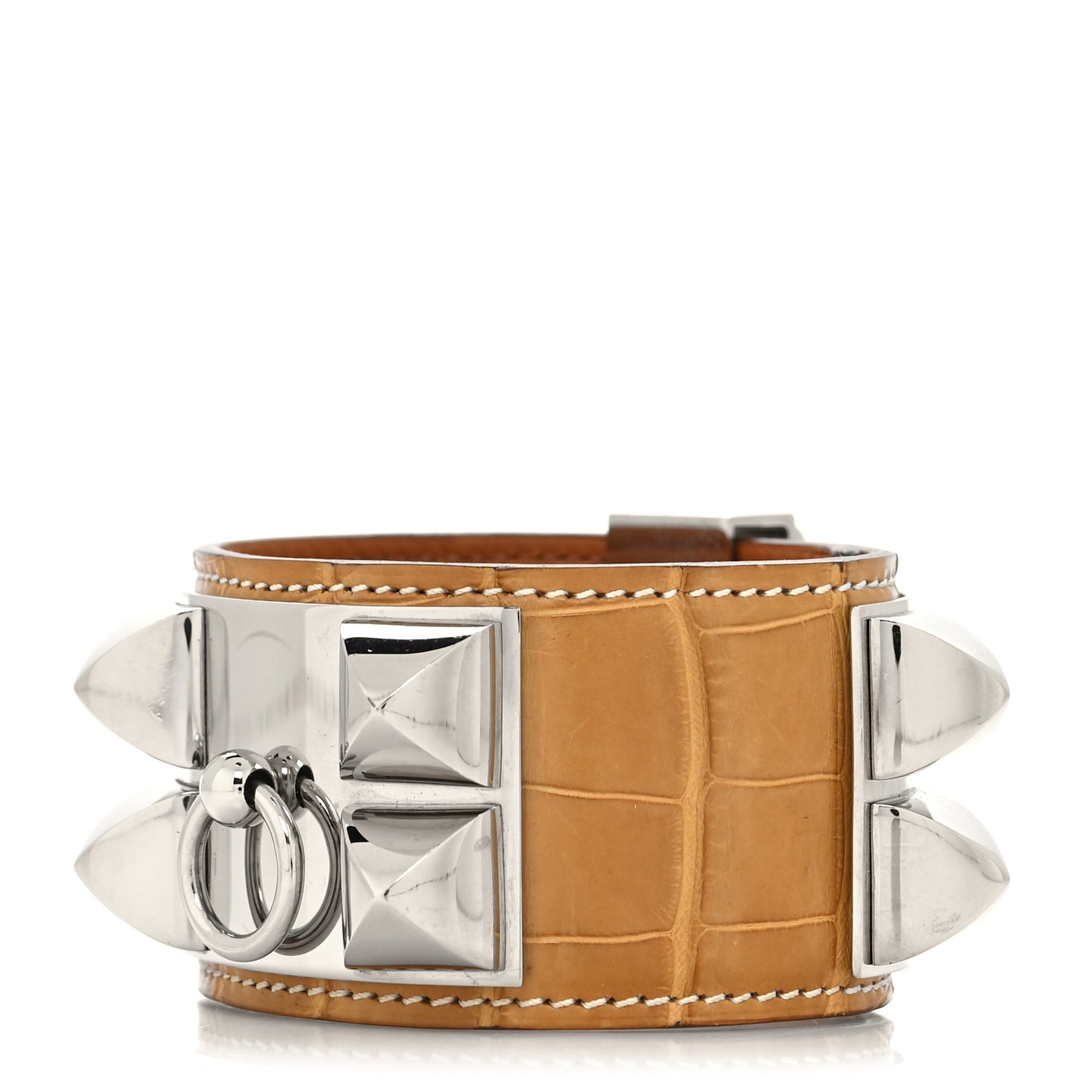 Matte Alligator Collier De Chien CDC Bracelet S Maize