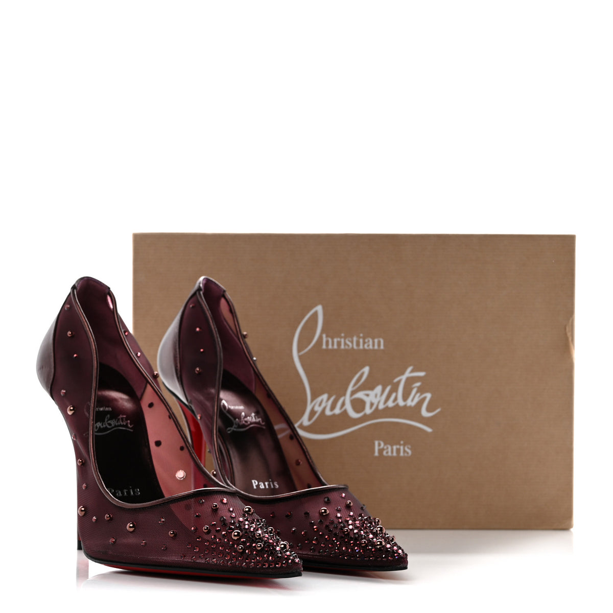 Christian Louboutin Rete Nappa Laminata Miss Z Degrastrass Perla 100 Pumps 40 Palacy 8 of 8