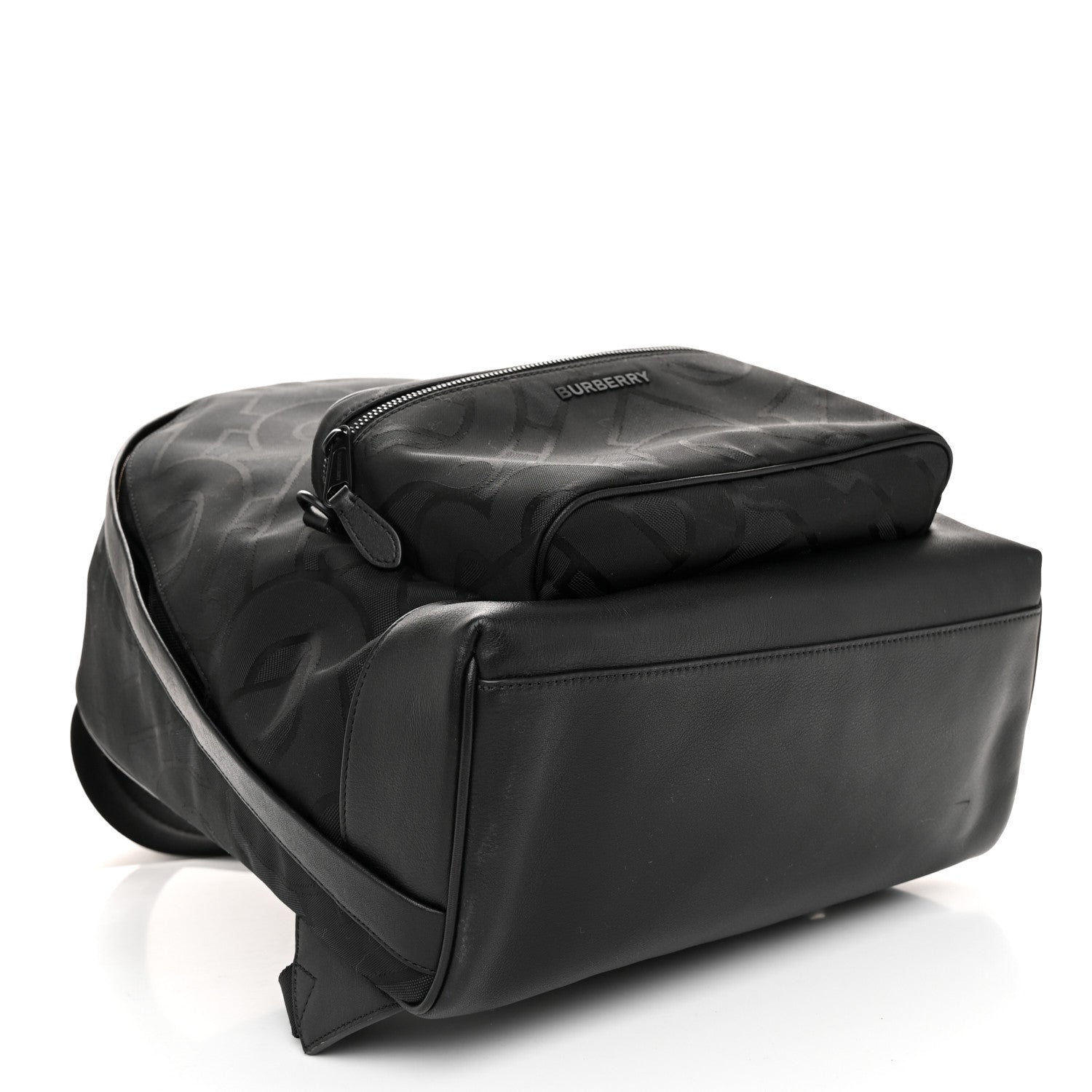 burberry monogram leather backpack Burberry Jacquard Monogram TB Jett Backpack Black 1553643 – FASHIONPHILE