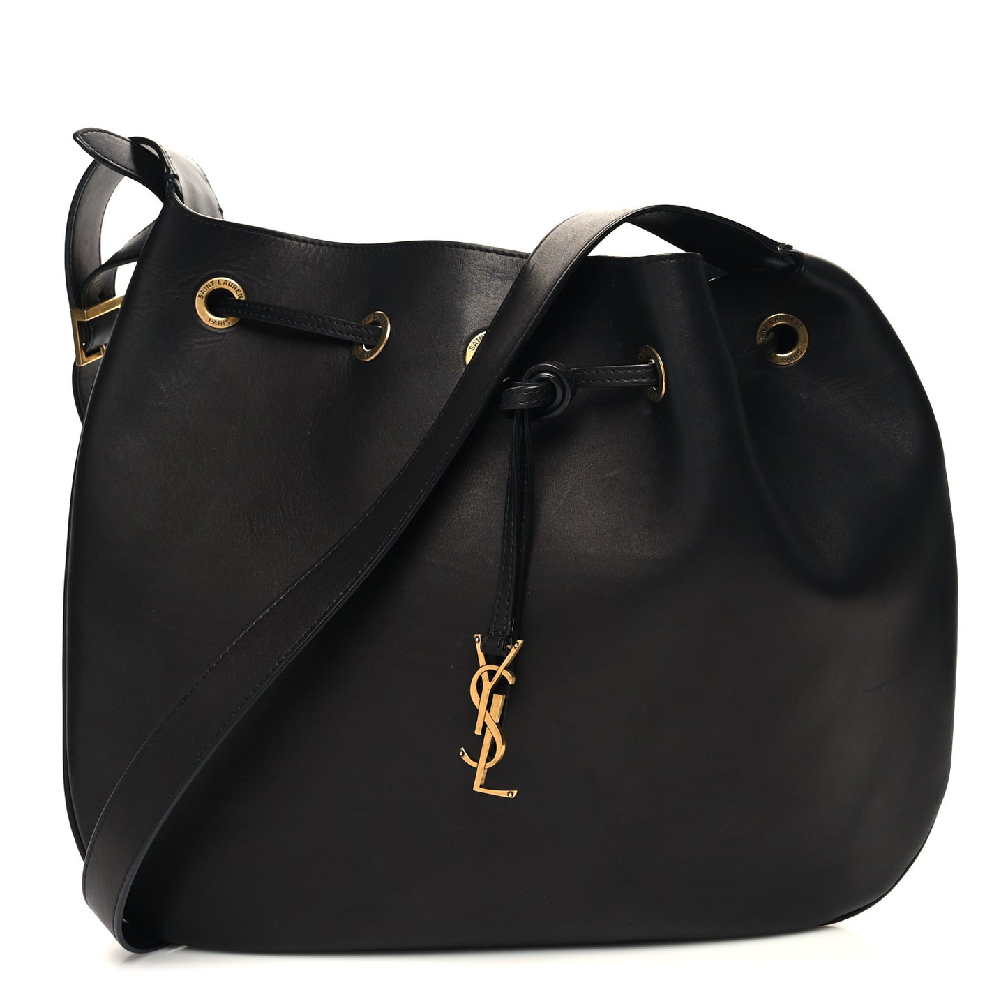 Smooth Calfskin Paris VII Large Flat Hobo Black