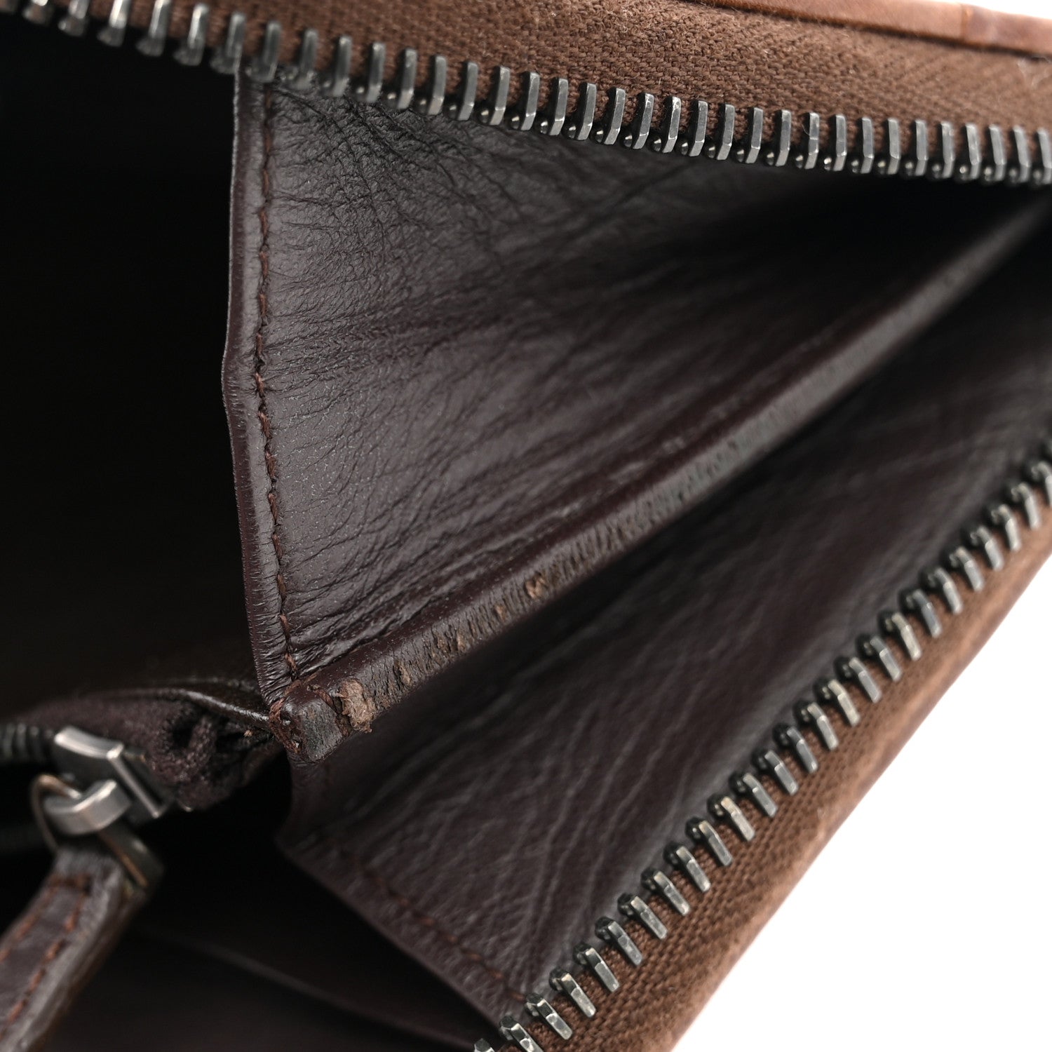 Bottega Veneta Nappa Intrecciato Zip Around Wallet Brown 8 of 9