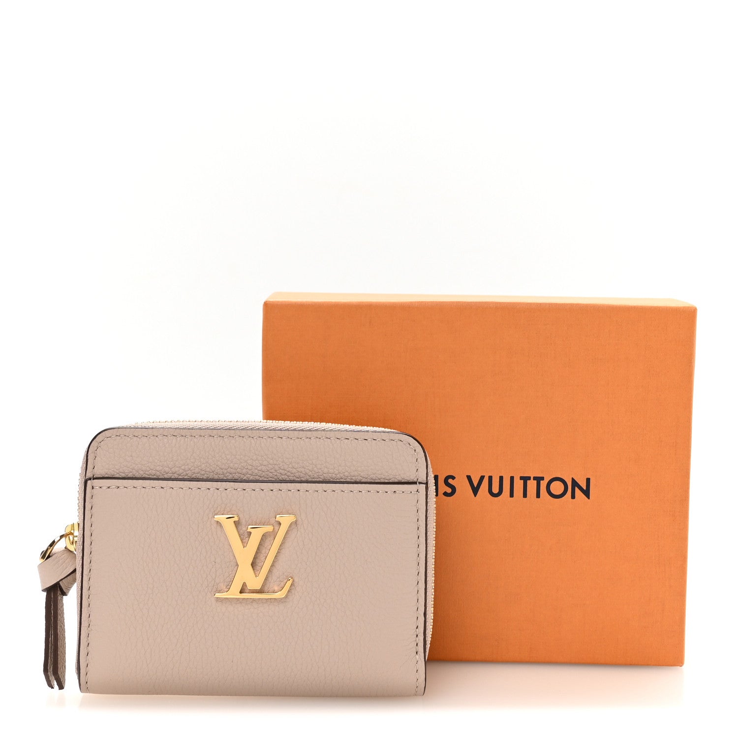 Louis Vuitton Calfskin Lockme Zippy Coin Purse Greige 8 of 8