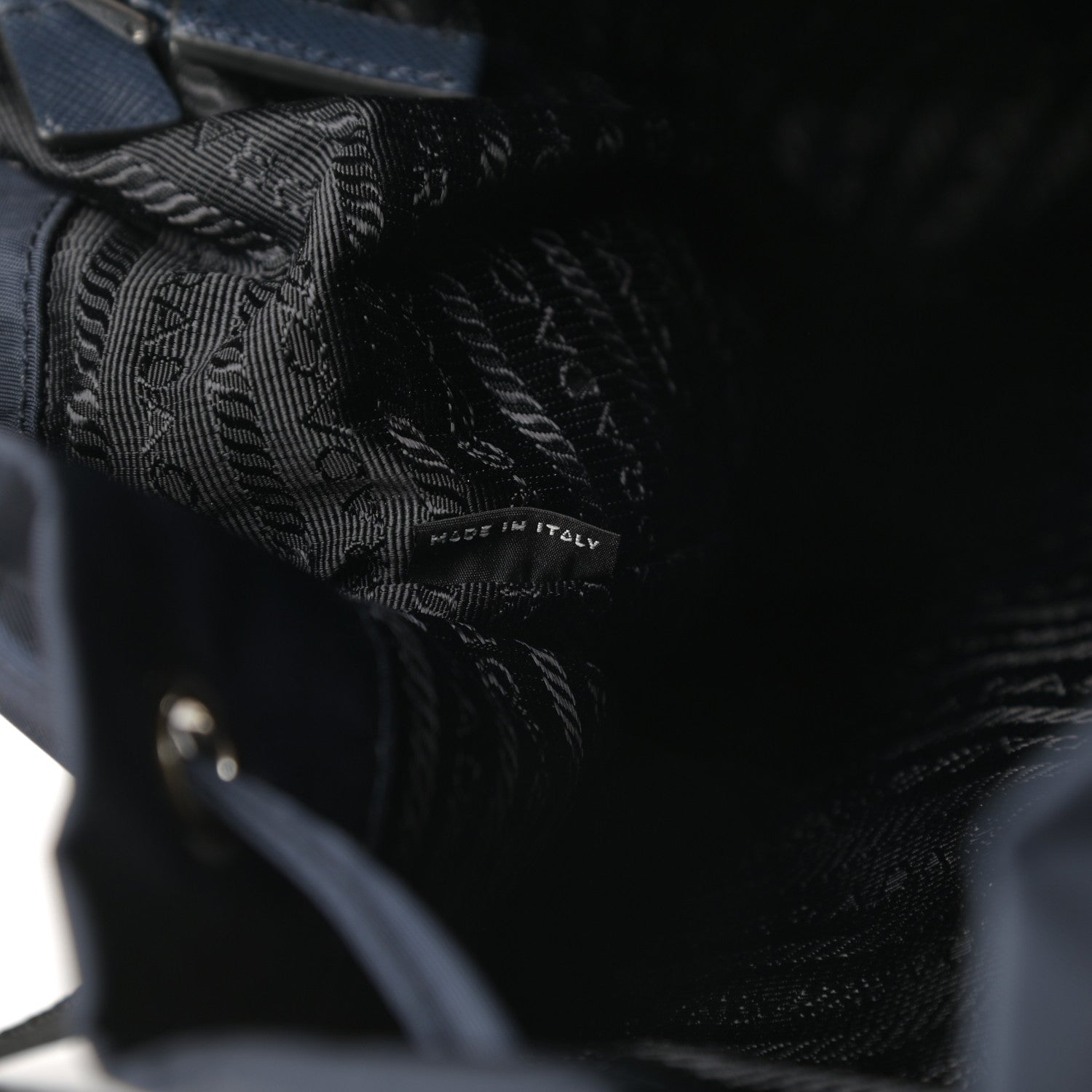 Prada Tessuto Nylon Medium Backpack Blue Black 8 of 12