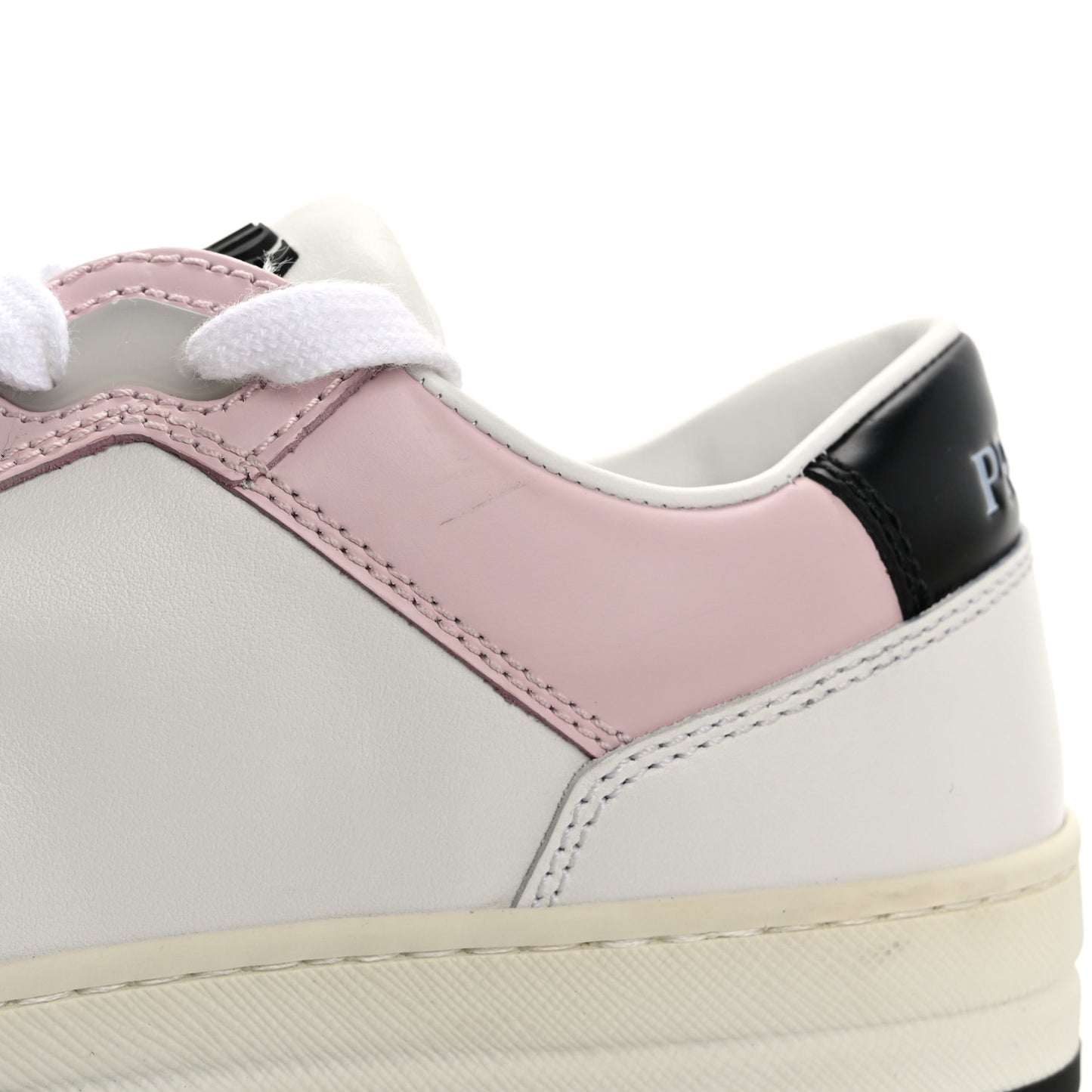 Vitello Sport Spazzolato Rois Rubber Triangle Logo Perforated Womens District Low Top 30mm Sneakers 36 White Alabastro