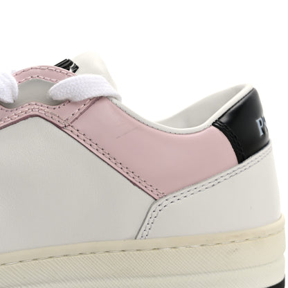 Prada Vitello Sport Spazzolato Rois Rubber Triangle Logo Perforated Womens District Low Top 30mm Sneakers 36 White Alabastro 11 of 16
