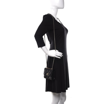 Chanel Lambskin Quilted Mini Trendy CC Chain Wallet Black 2 of 11