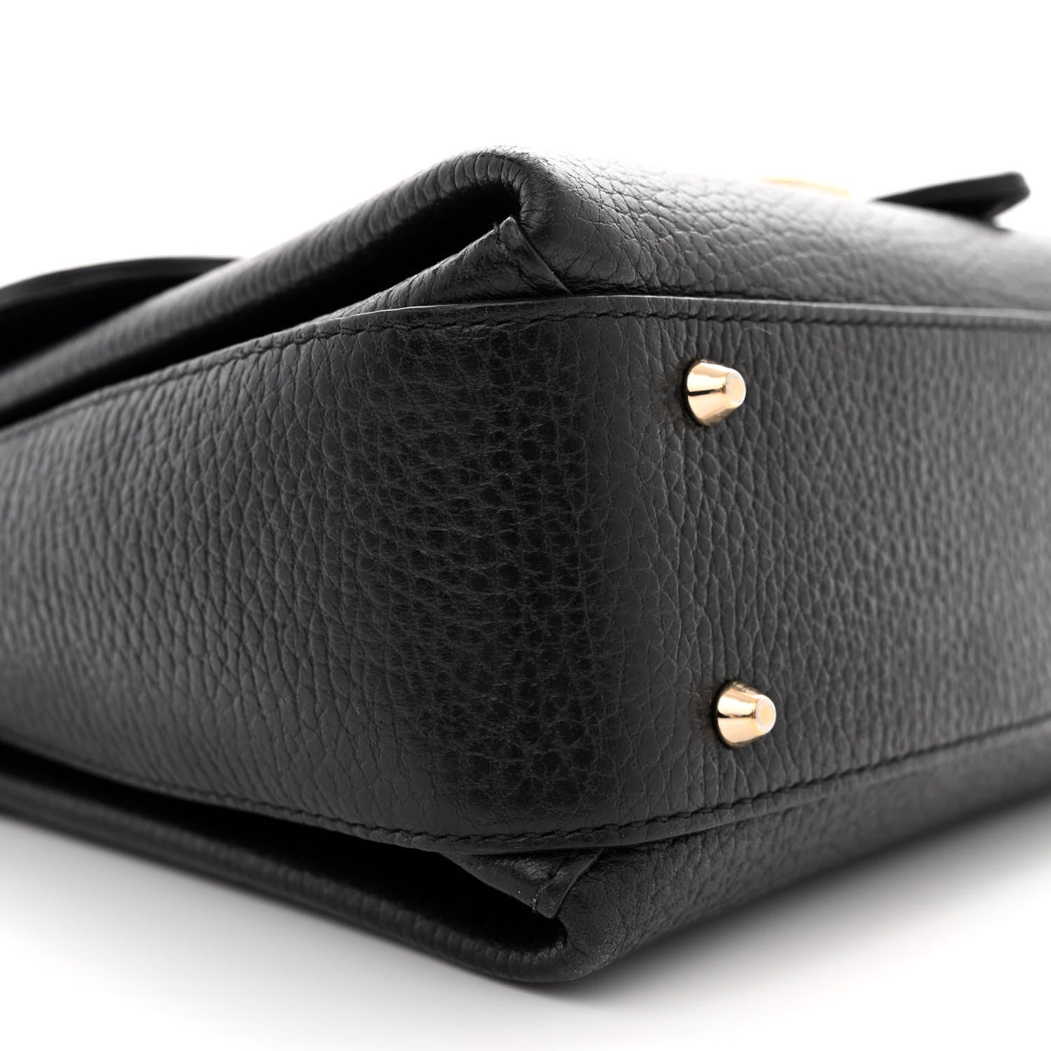 Gucci Dollar Calfskin Interlocking G Top Handle Shoulder Bag Black 9 of 12