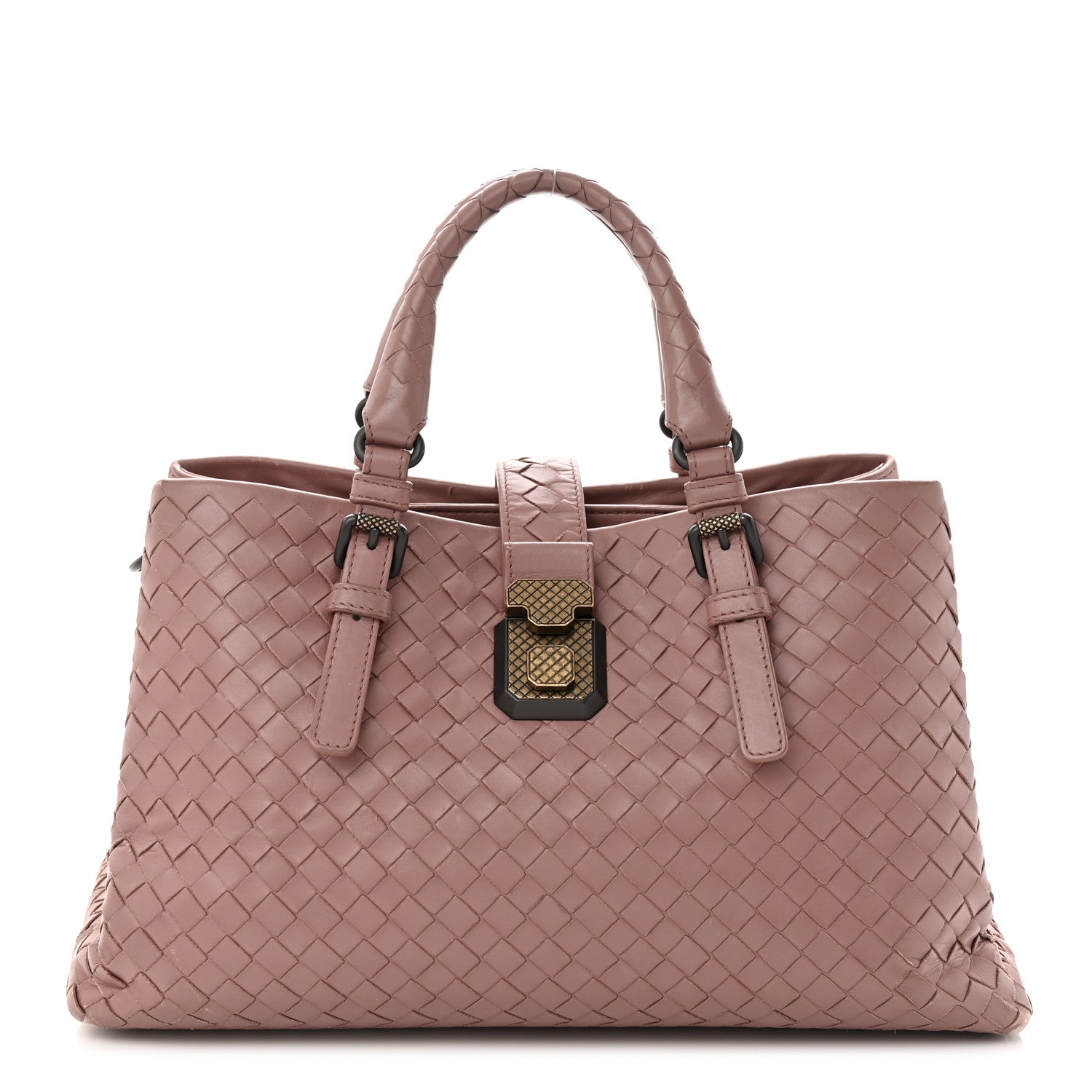 Bottega Veneta Light Calfskin Intrecciato Small Roma Deco Rose 1 of 16