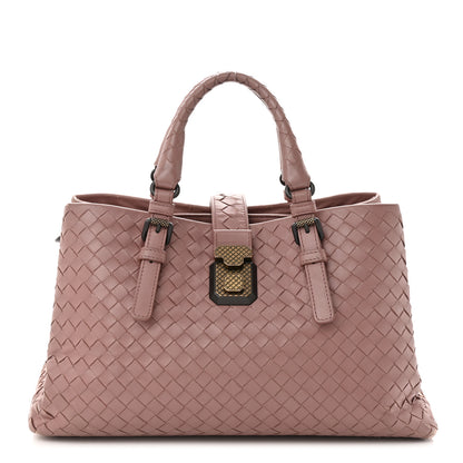 Bottega Veneta Light Calfskin Intrecciato Small Roma Deco Rose 1 of 16