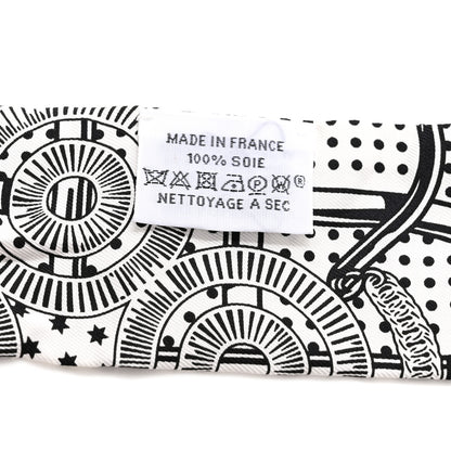 Hermes Silk Eperon D'Or Bandana Twilly White Marine 4 of 4