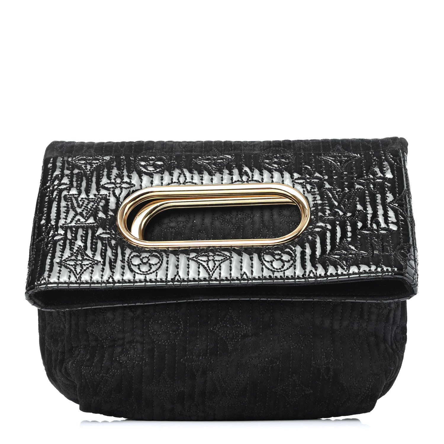 Louis Vuitton Suede Monogram Motard Afterdark Clutch Black 1 of 4