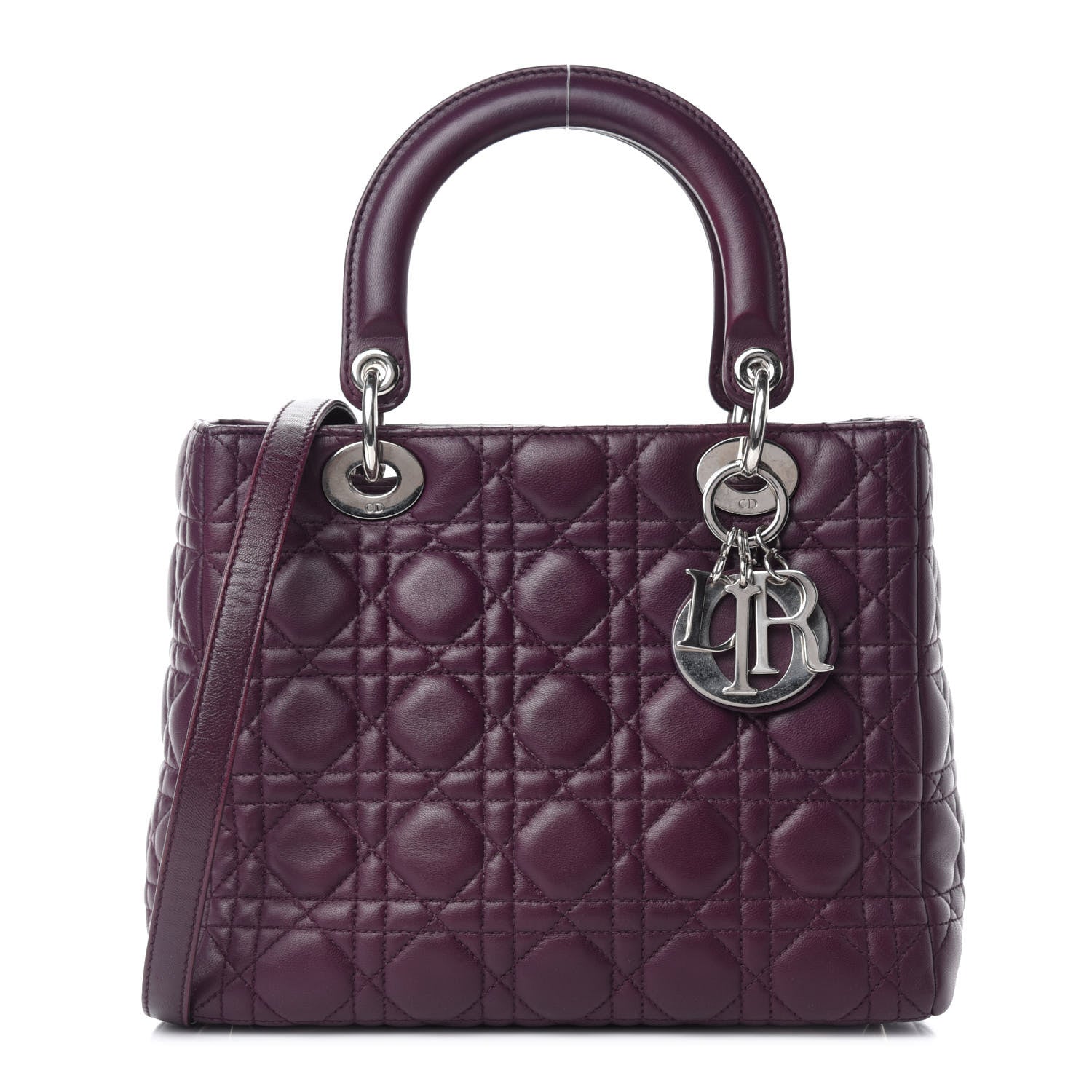 Christian Dior Lambskin Cannage Medium Lady Dior Purple 1 of 11