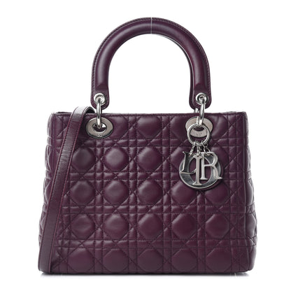 Christian Dior Lambskin Cannage Medium Lady Dior Purple 1 of 11