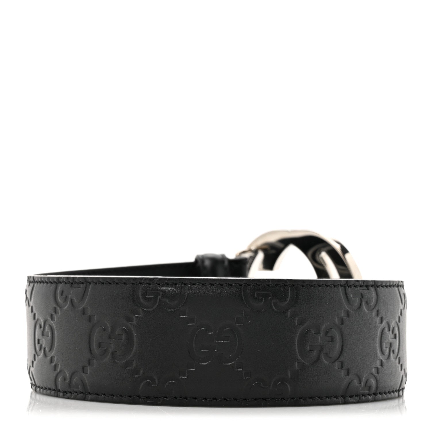 Gucci Guccissima Signature Interlocking G 40mm Belt 95 38 Black 2 of 5