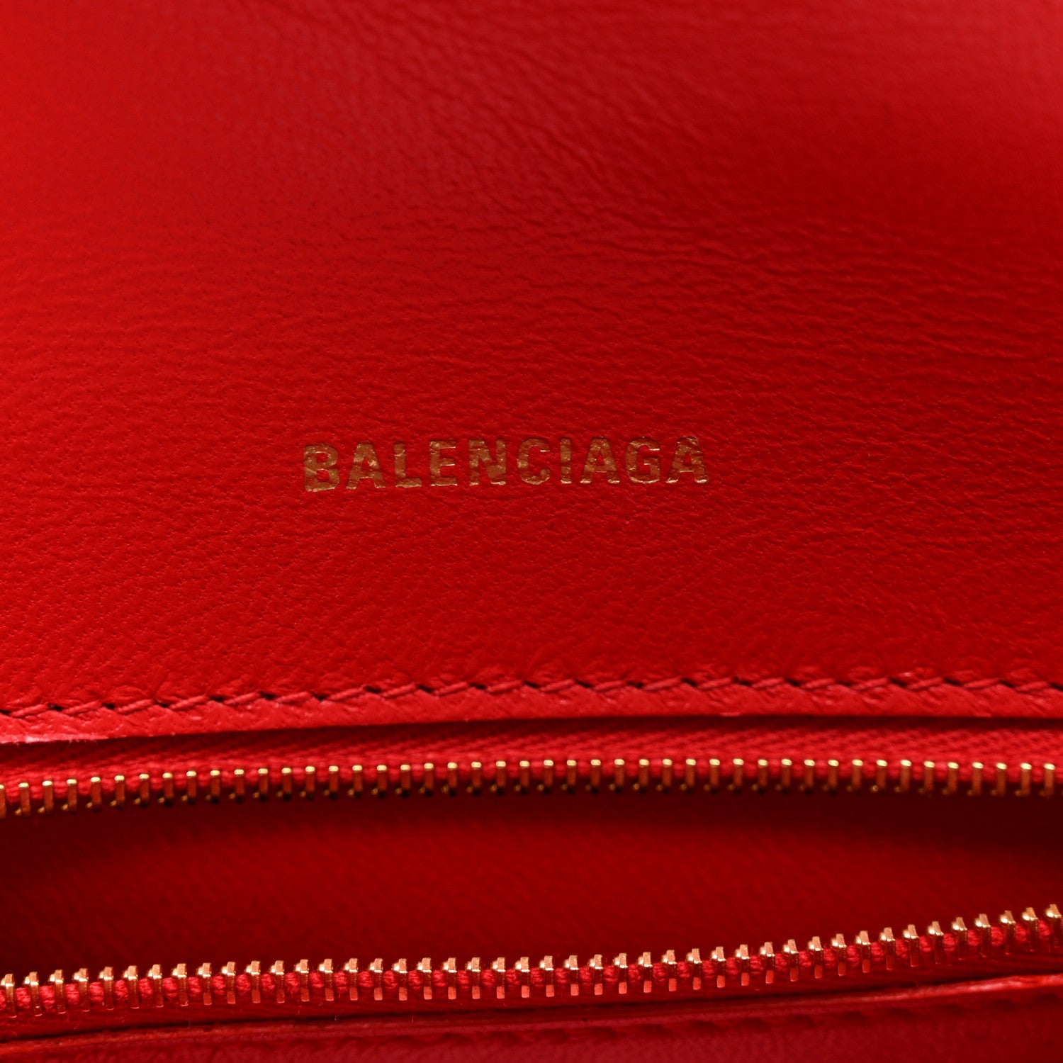 Balenciaga Shiny Box Calfskin Small Hourglass Top Handle Bag Bright Red 5 of 8