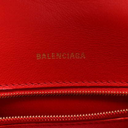 Balenciaga Shiny Box Calfskin Small Hourglass Top Handle Bag Bright Red 5 of 8