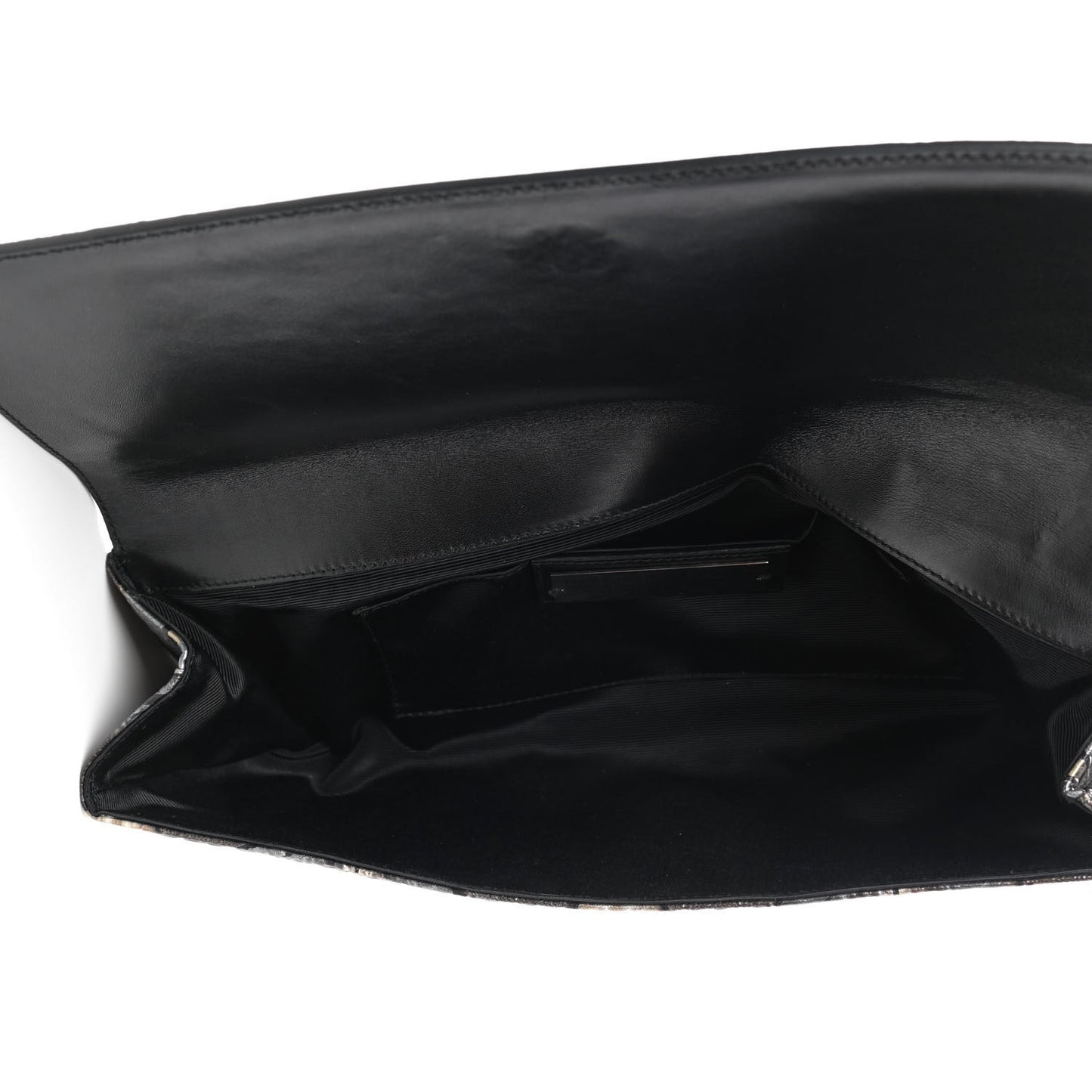 Metallic Calfskin Printed Clutch Multicolor