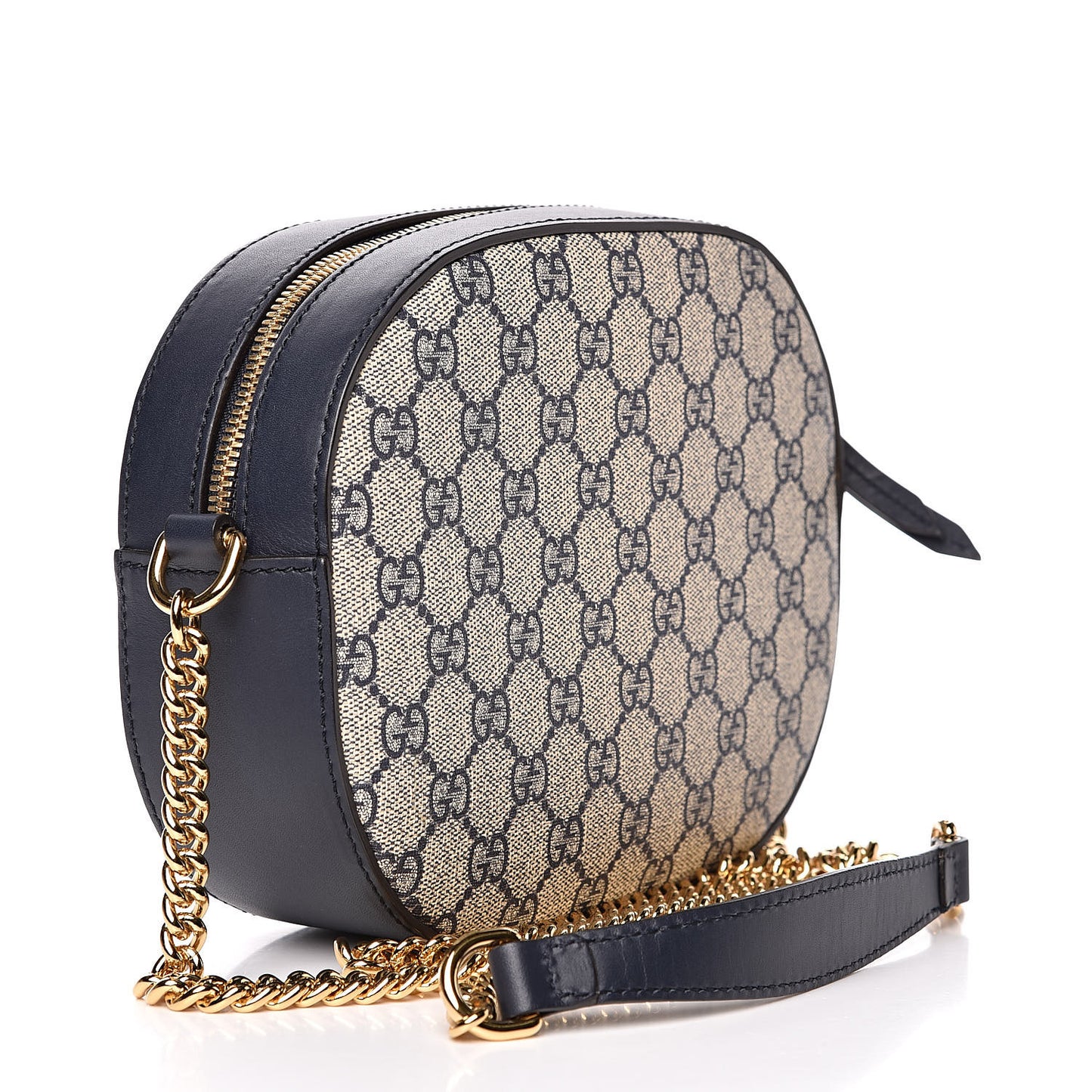 GG Supreme Monogram Mini Chain Shoulder Bag Beige Blue