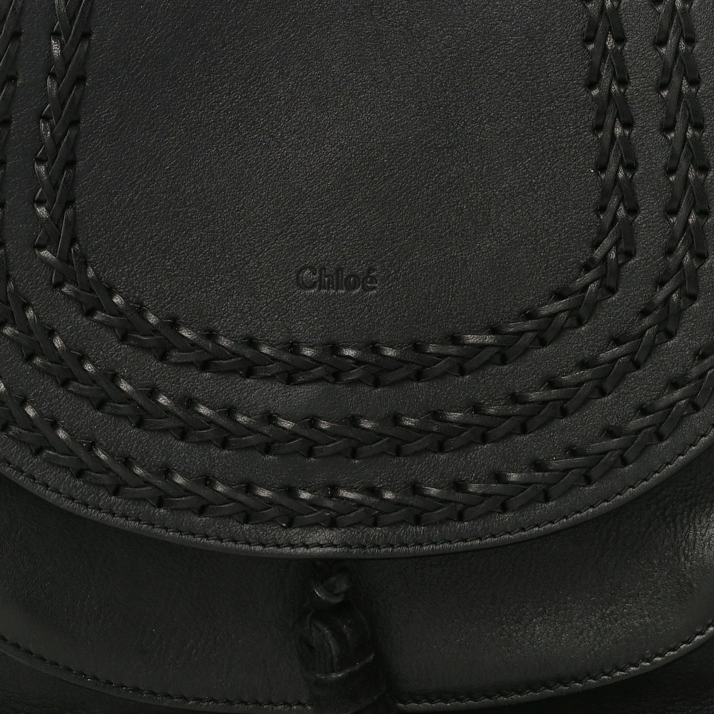 Calfskin Braided Medium Hudson Shoulder Bag Black