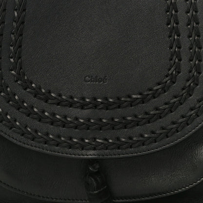 Chloe Calfskin Braided Medium Hudson Shoulder Bag Black 8 of 14