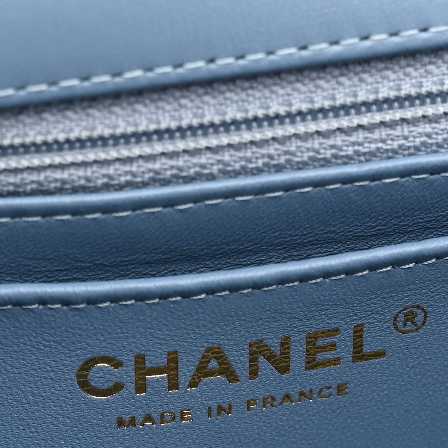 Chanel Printed Denim Quilted Mini Rectangular Flap Light Blue 6 of 11