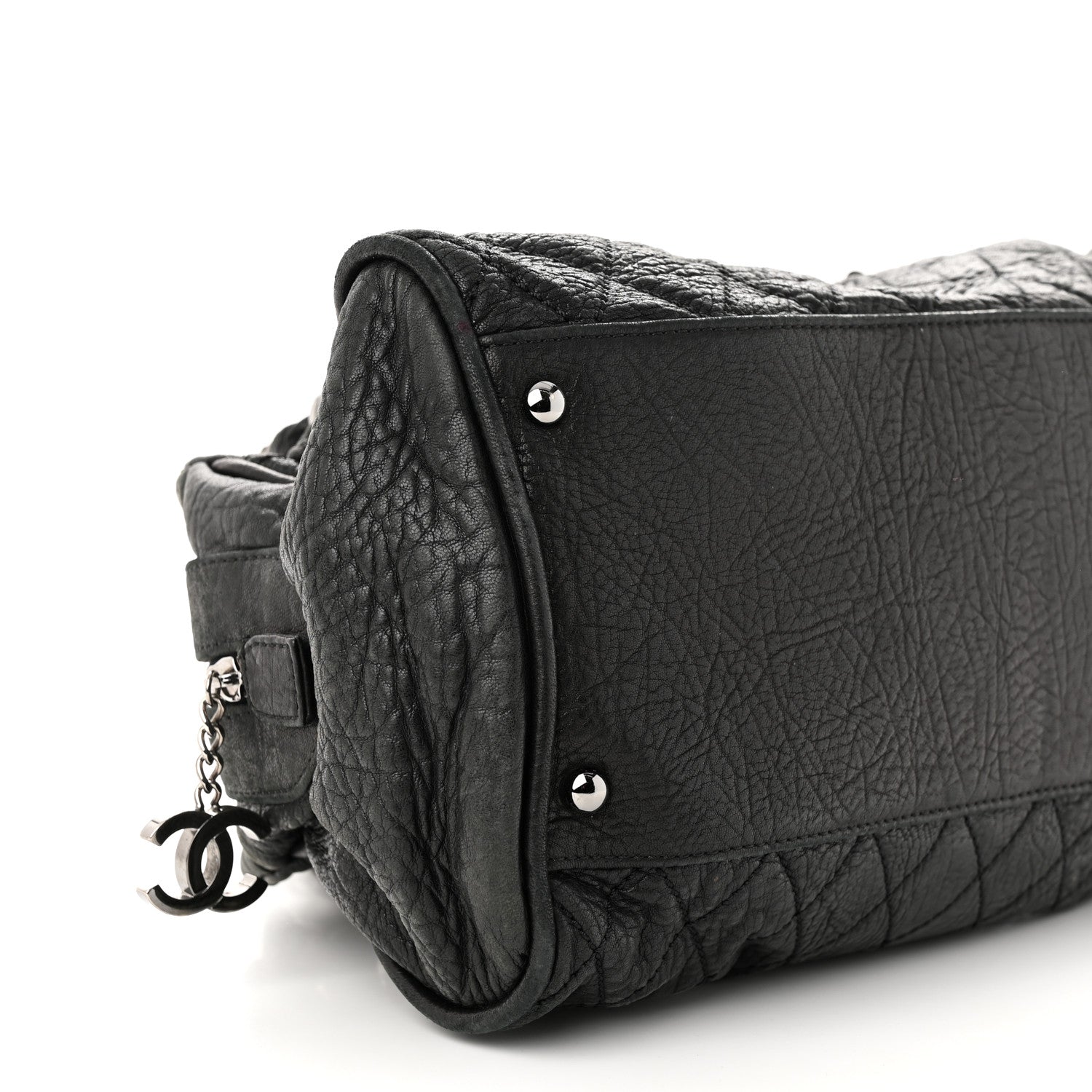 Chanel Distressed Lambskin Lady Braid Bowler Black 9 of 11