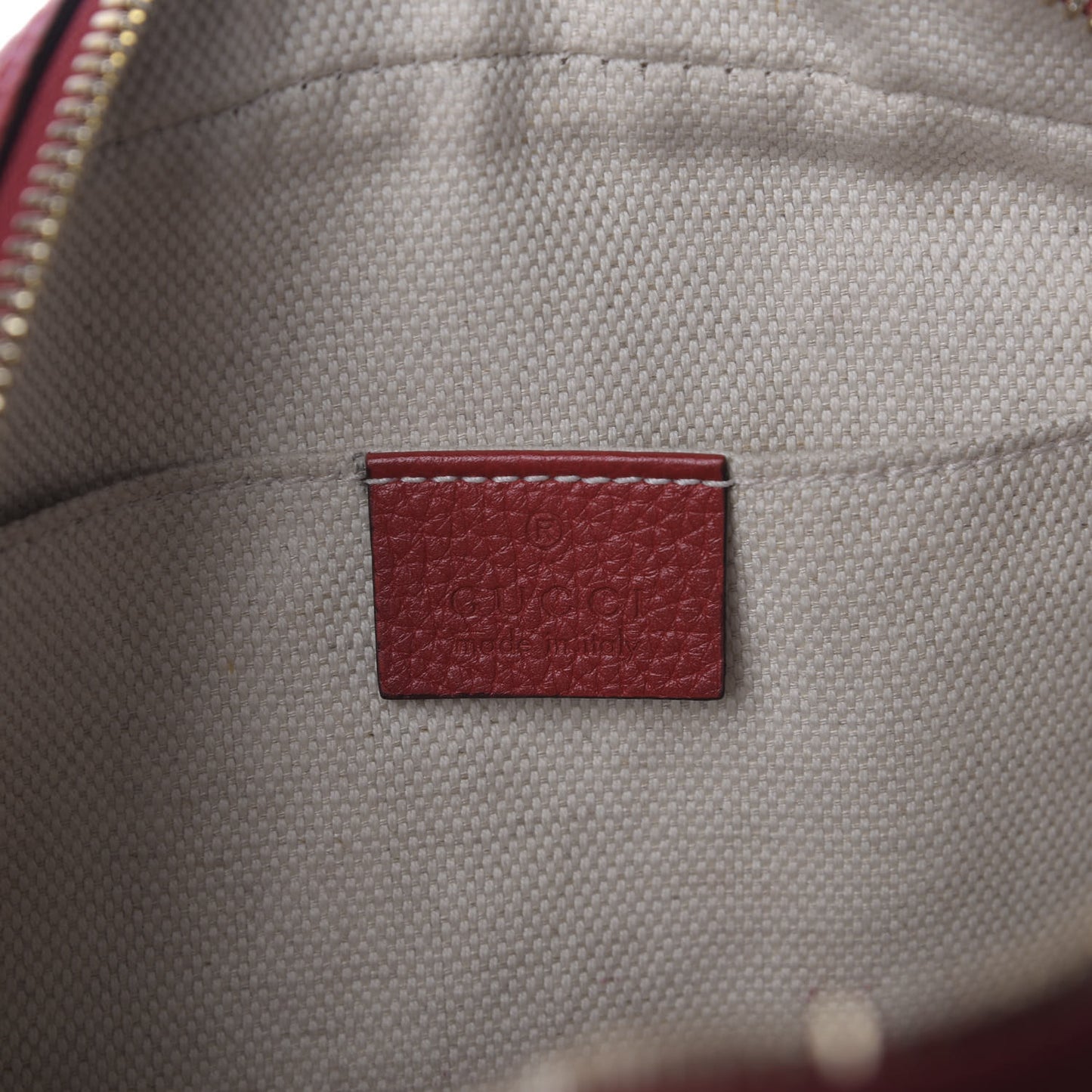 Pebbled Calfskin Small Soho Disco Bag Tabasco Red