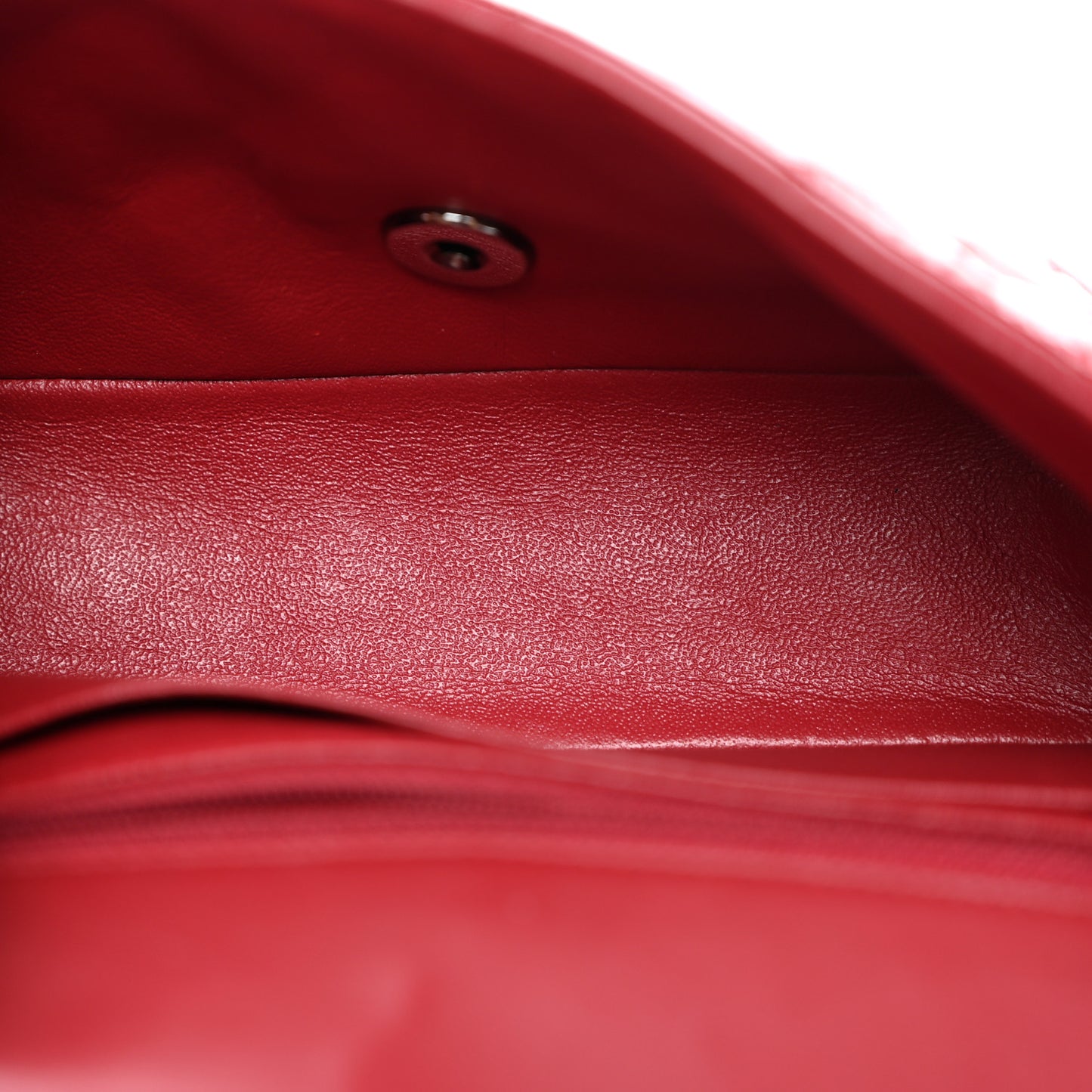 Patent Calfskin Quilted Mini Rectangular Flap Dark Red