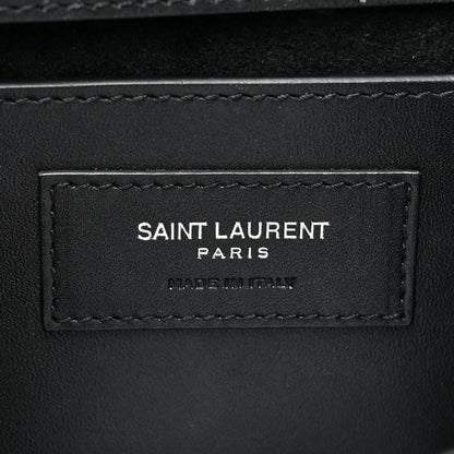 Saint Laurent Smooth Calfskin Medium Classic Monogram Kate Tassel Satchel Black 6 of 9