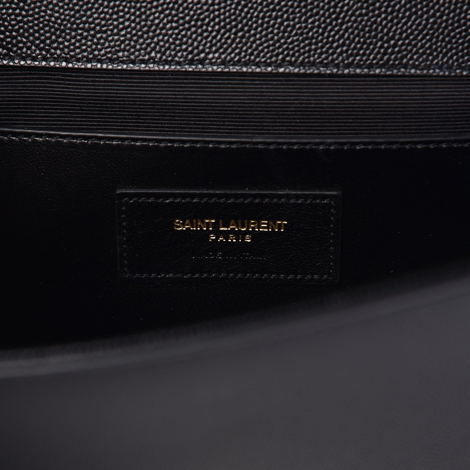 Saint Laurent Grain De Poudre Monogram Cassandre Clutch Black 7 of 9