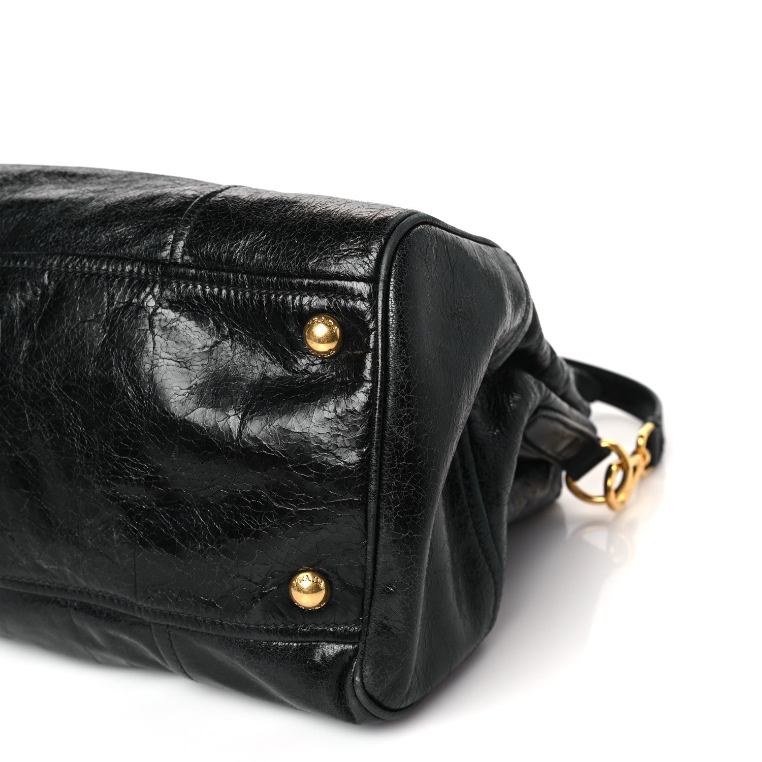 Prada Vitello Shine Shopping Satchel Black 8 of 8
