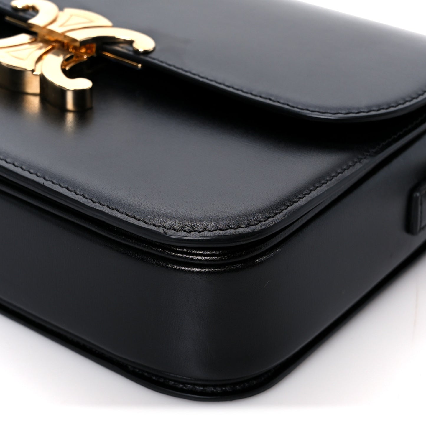 Shiny Calfskin Medium Triomphe Black
