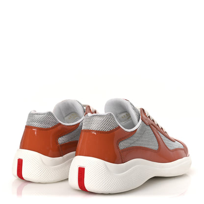 Prada Patent Technical Fabric Mens America's Cup Patchwork Sneakers 8.5 Nespola 8.5 Nespola  Argento 9 of 22