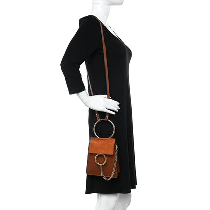 Chloe Suede Calfskin Mini Faye Bracelet Bag Tobacco 2 of 10