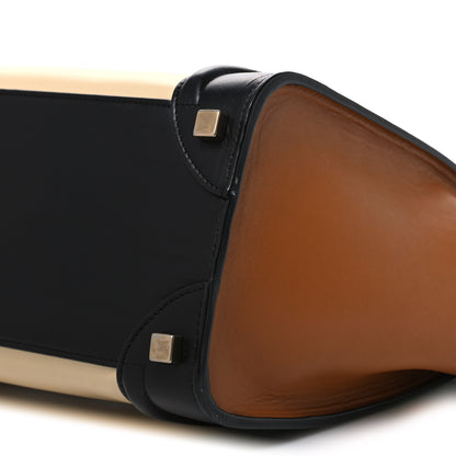 Celine Smooth Calfskin Micro Bi-Color Luggage Black White Brown 10 of 10