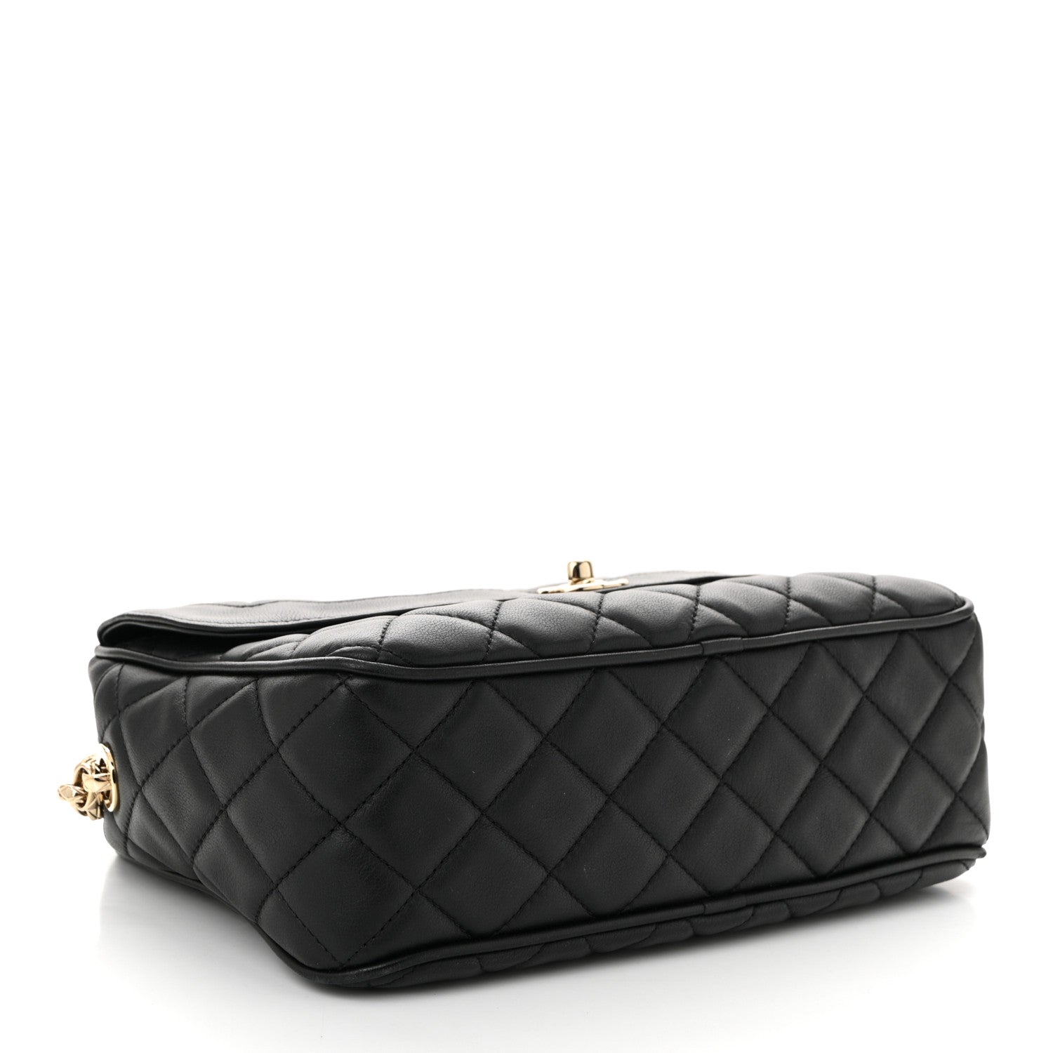 Chanel Lambskin Quilted Tassel Flap Camera Case Black 6 of 19