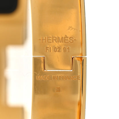 Hermes Matte Enamel Narrow Clic Clac HH Bracelet T5 Black 4 of 5