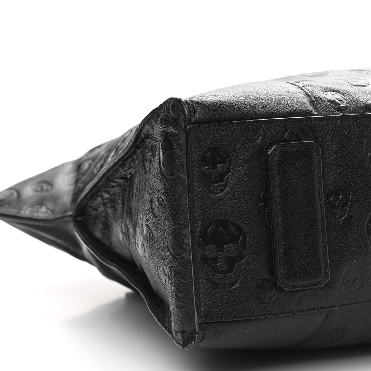 Alexander McQueen Calfskin Skull Embossed De Manta Tote Black 8 of 9