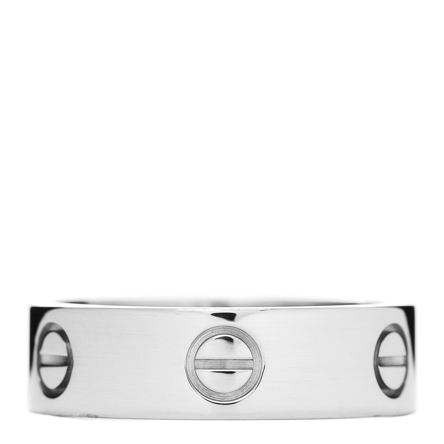 18K White Gold 5.5mm LOVE Ring 58 8.25