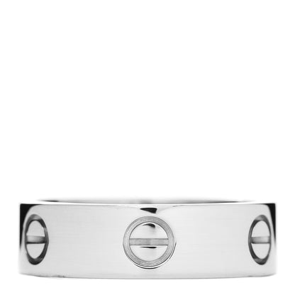Cartier 18K White Gold 5.5mm LOVE Ring 58 8.25 3 of 4